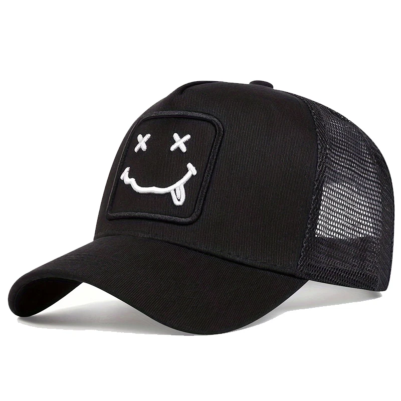 Unisex XX Tongue Sticking Embroidery Baseball Net Caps Spring Summer Outdoor Adjustable Casual Hats Sunscreen Hat