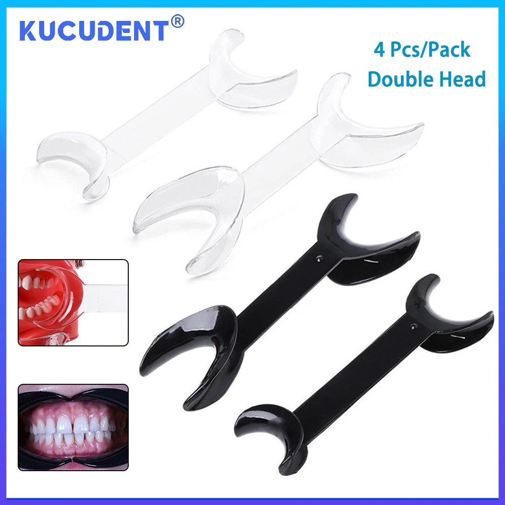 

KUCUDENT 4 Pcs Dental Mouth Opener Double Head Orthodontic Intraoral Expander Lip and Cheek Retractor Dentistry Accessories