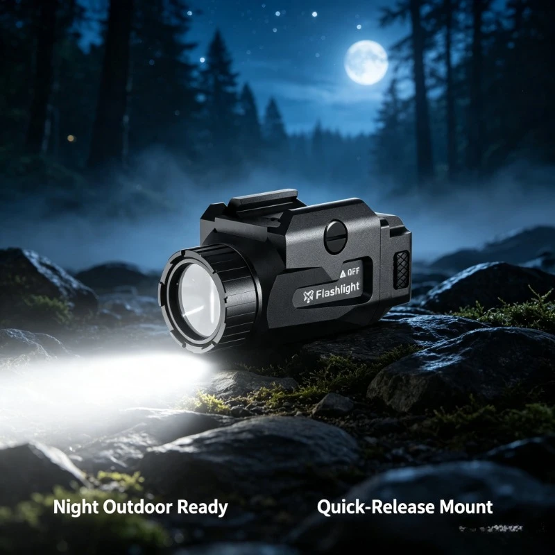 1. 800LM Bright LED Lamp USB Chargable 4 Lighting Modes Quick Release Rail Bracket Outdoor DIY Night Supplies