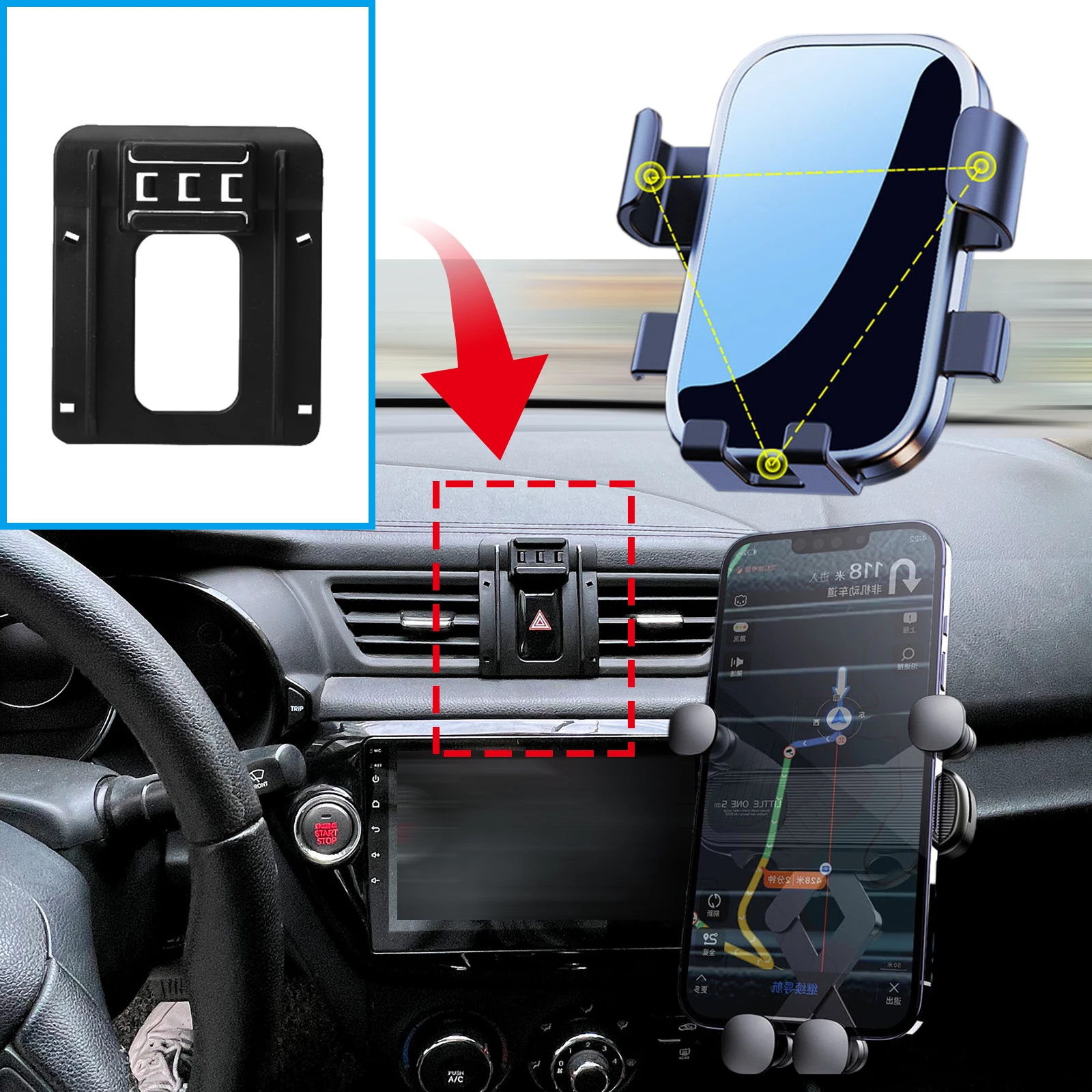 

GPS Bracket Navigation Stand Auto Accessoriesr Car Mobile Phone Holde for KIA K2 RIO 2011 2012 2013 2014 2015