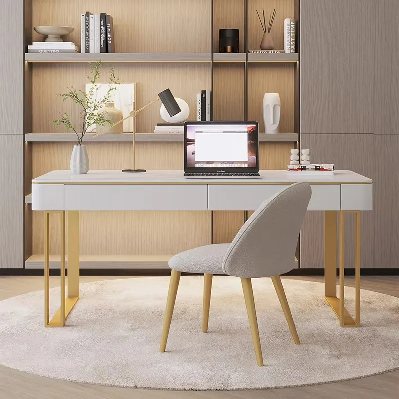Designer Luxury Modern Office Desks Storage Drawers Chair Writing Studying Computer Desks Standing Laptop Escritorio Furniture