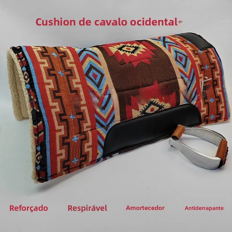 tapis-de-selle-western-epaissi-respirant-antichoc-antiderapant-–-Equipement-d'equitation-accessoires-de-sport-equestre