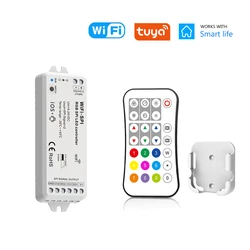 SPI sterownik WiFi do Led DC5V-24V RGB RGBW adresowalna taśma Led Tuya inteligentne życie pilot aplikacji fr WS2812B WS2811 WS2814 SK6812 światło