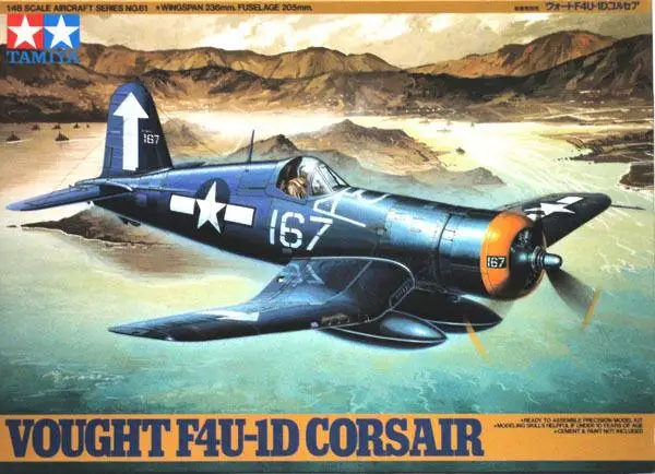 

Tamiya 61061 1/48 Scale Aircraft Model Kit U.S.Navy Vought F4U-1D Corsair Mk IV