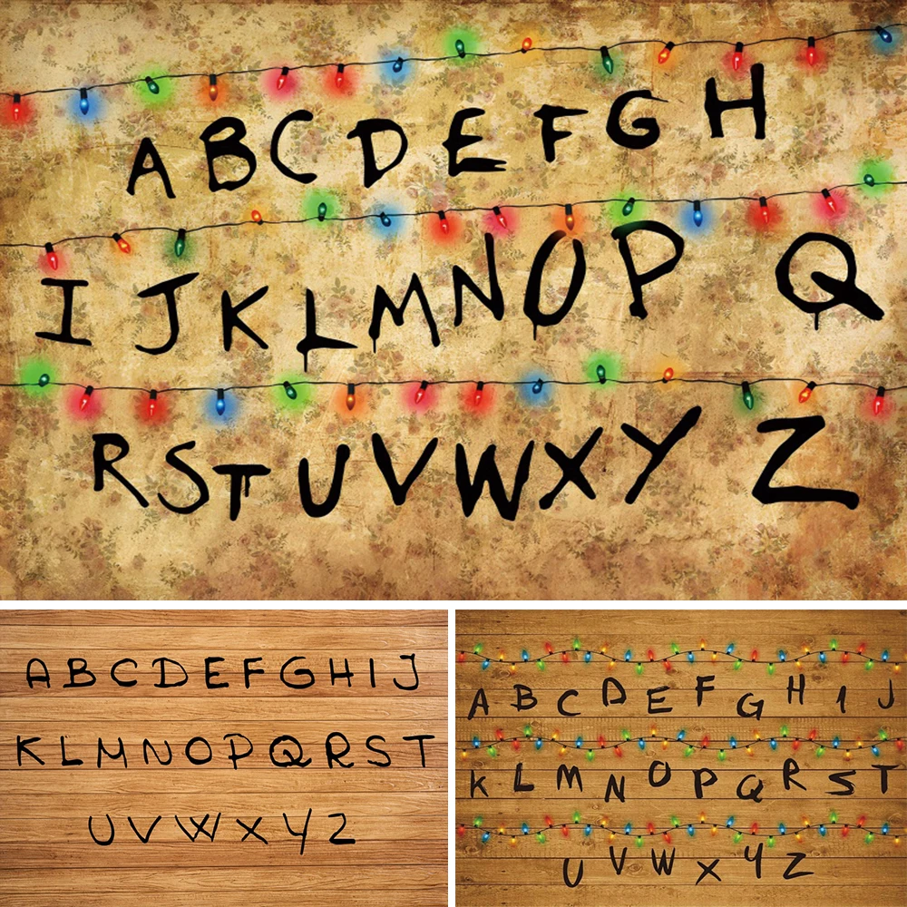 تلفزيون أمريكي غريب موضوع التصوير خلفية أضواء الأبجدية الحلقة سلسلة راية ديكور الحفلات هدية الطفل صور الخلفيات #1