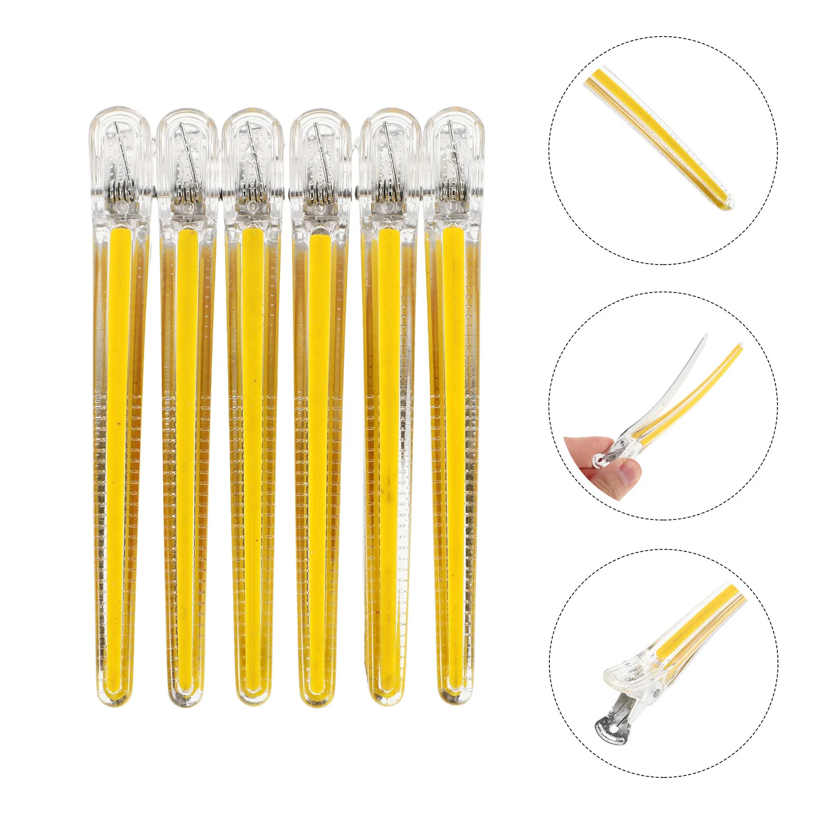 

12Pcs Transparent Hair Clips for Precise Layers and Sections Durable and Non Slip Clip for Hair Positioning Clip