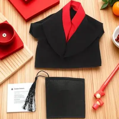 

1Set Graduation Bear Clothes Mini Cap Gown Outfit Small Stuffed Animal Graduation Dress Up Costume Cap Gown Outfit Play