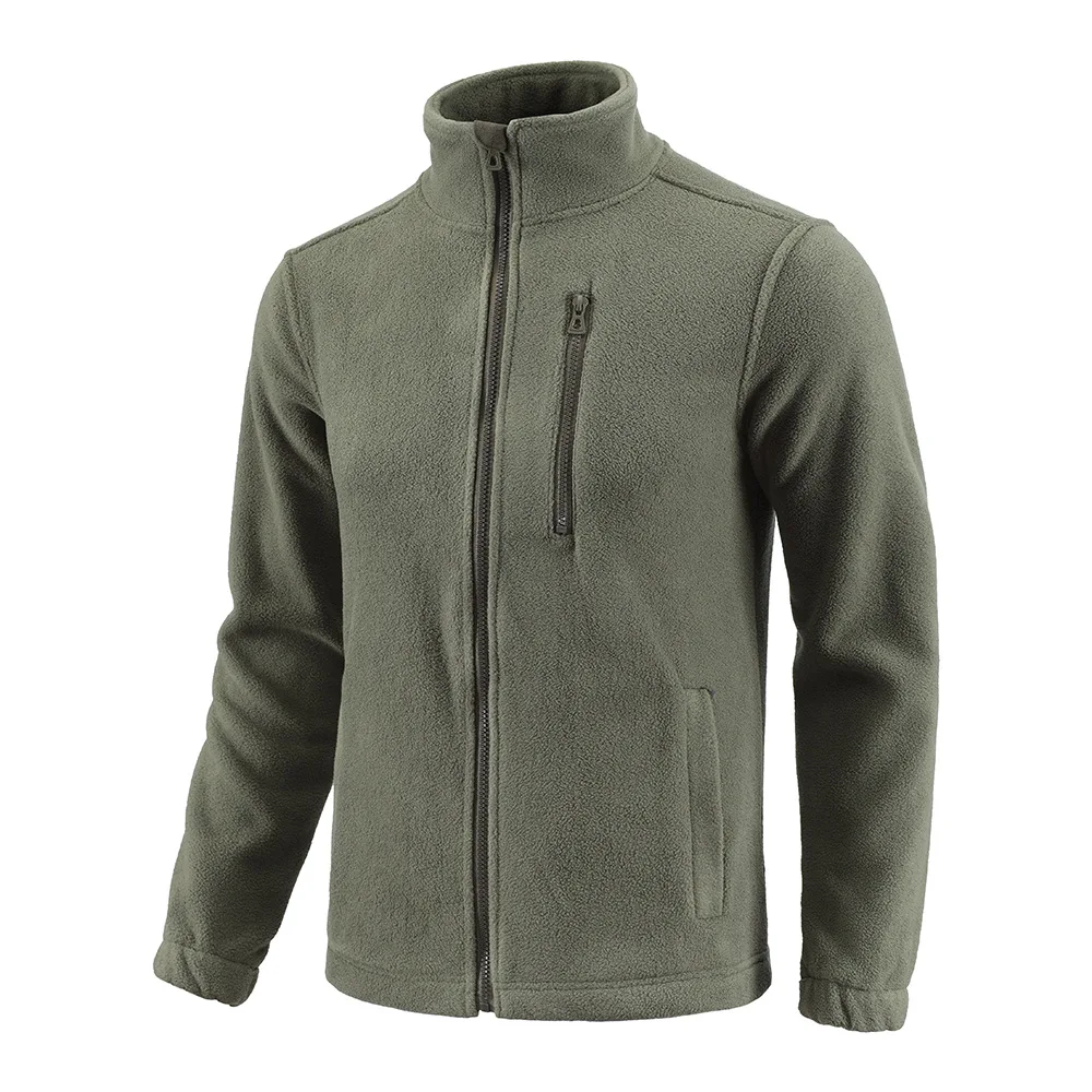 Outdoor Camouflage Fleece Jacket Double-Sided Shake Fleece Cardigan Tactical Jacket Warm Mountaineering Suit 114