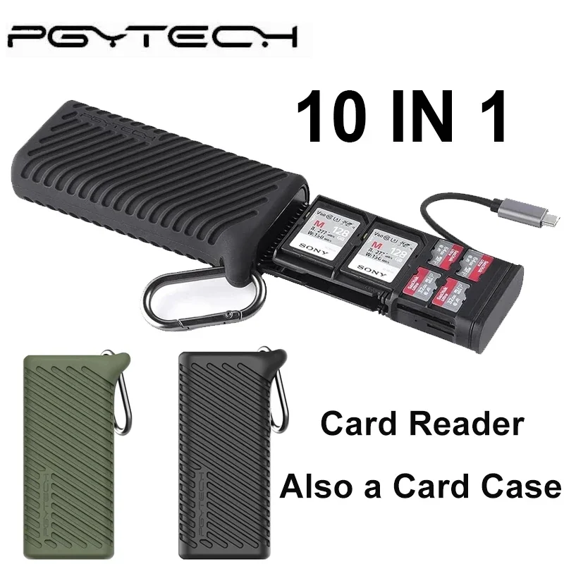 PGYTECH CreateMate High Speed SD Card Reader USB3.1 Type-C SD TF Dual Card Slot Data Transfer Memory Card Case For Cameras Phone