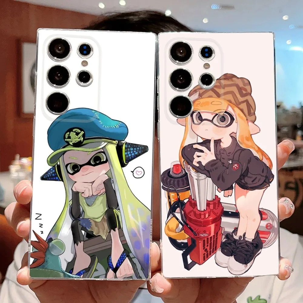 Game S-SplatoonS 3 Phone Case Silicone Case For Samsung S30,S23,S21,S22,S20 Ultra,S20 FE lite,S10,S9,S8 PIus Cover Clear