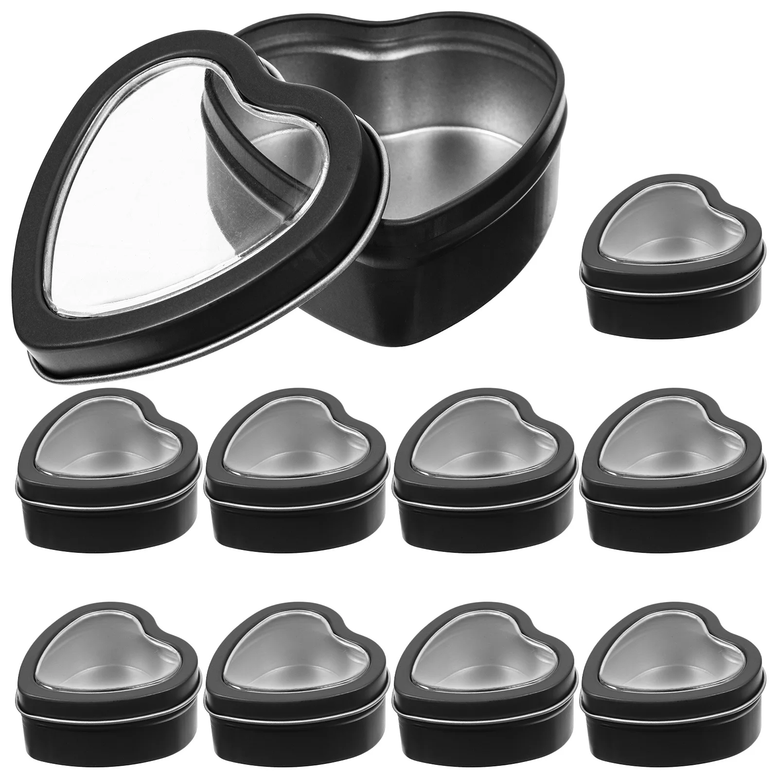

10 Pcs Container Heart Shaped Iron Box Wedding Candy Mother Chocolate Valentine Boxes Tinplate Cookie Party Favor