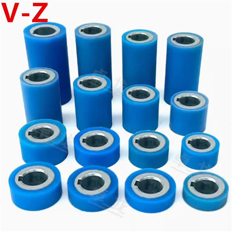 

D 70MM Wrapping Machine Gluing Pressure Wheel Encapsulation Laminating Pressing Walking Flat Wheel Soft Silicone Roller V-Z