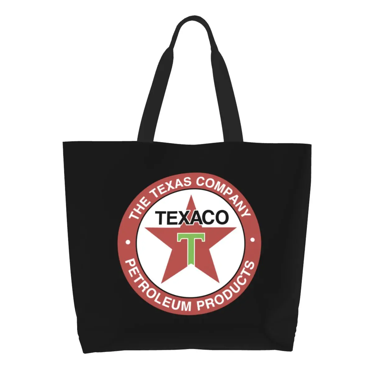 Texaco Funny Birthday Vintage Gift Grocery Shopping Bags Kawaii Printing Canvas Shopper  Tote Bag Big Capacity Portable Handbag