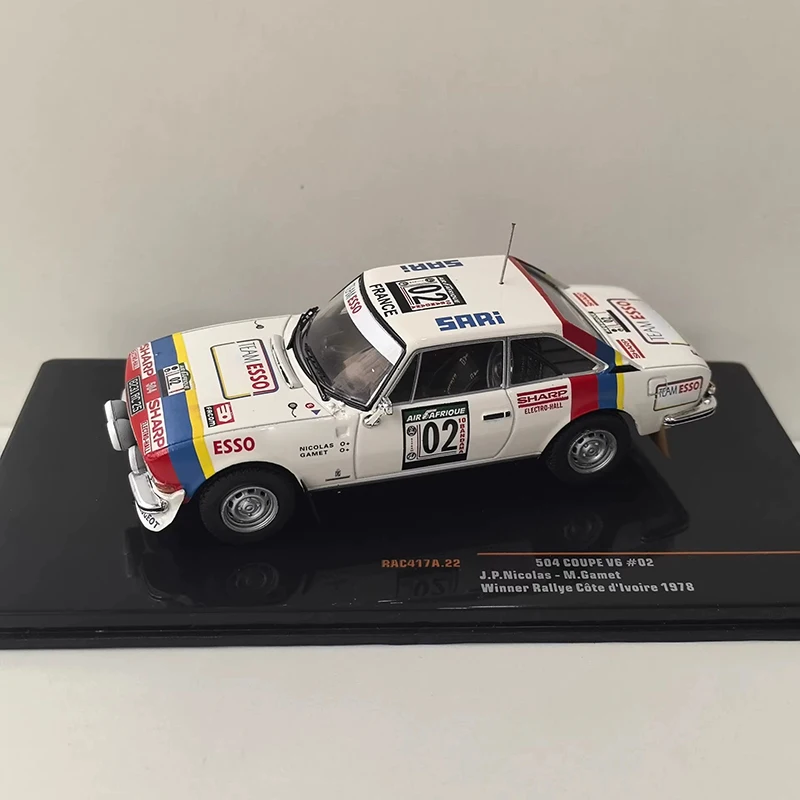 IXO 1/43 Scale 504 V6 #1/#2 1978 Alloy Car Model Static Collection Decorated Holiday Gifts Toys Souvenir Gift