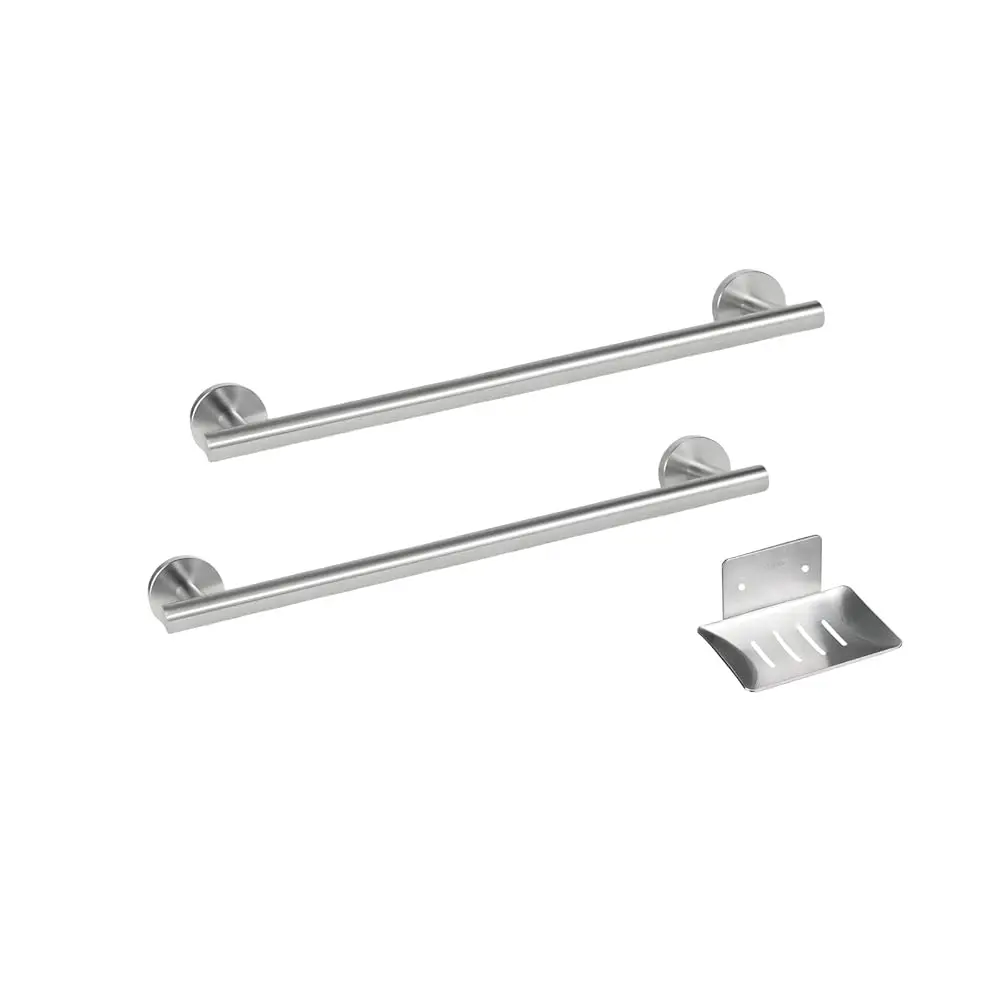 

Free Shipping-Brushed Nickel Towel Bar - 16 Inch 2 Pack Thicken SUS304 Stainless Steel Towel Rack for Bathroom, Bathroom H
