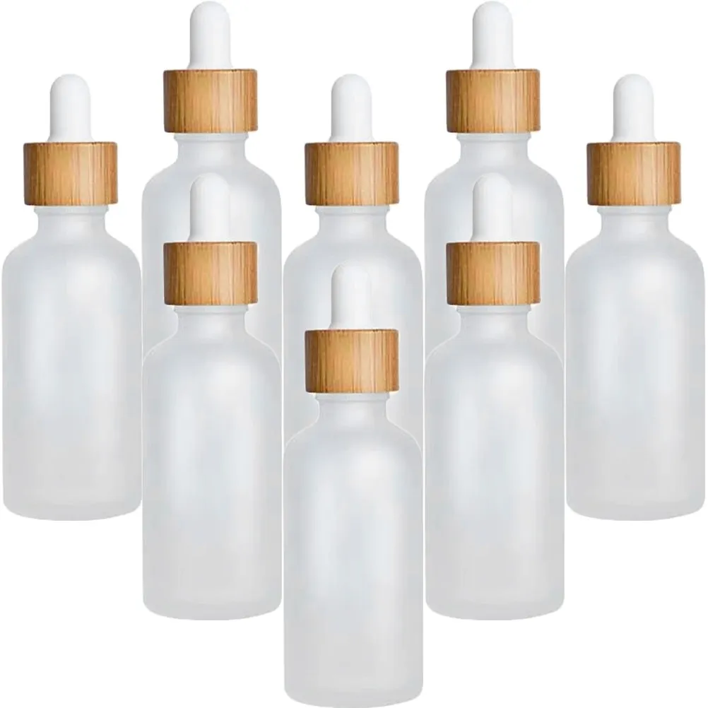 

8Pcs Essential Oil Bottles Frosted Glass Dropper Refillable Containers Travel Mini Vials for Aromatherapy Liquid