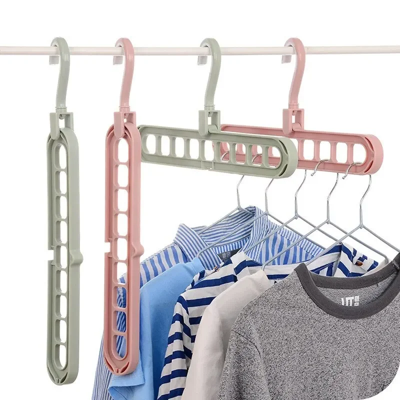 1 Pc Magic Multi-port Support hangers for Clothes Drying Rack Multifunction Plastic Clothes rack drying hanger Storage Hangers