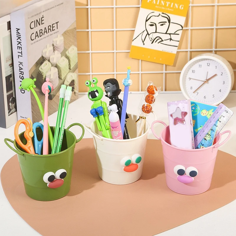 

Cute Cartoon Design Makeup Brush Holder Smooth Funny Makeup Brush Storage Bucket Creative Multi-Purpose Cosmetic Display Cup