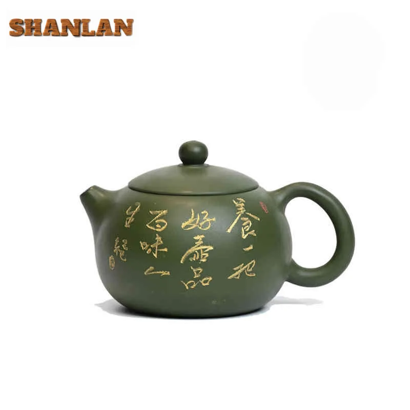 

200ml Retro Yixing Purple Clay Teapots Handmade Xishi Pot Raw Ore Green Mud Tea Brewing Kettle With Filter Zisha Tea Set Teaware