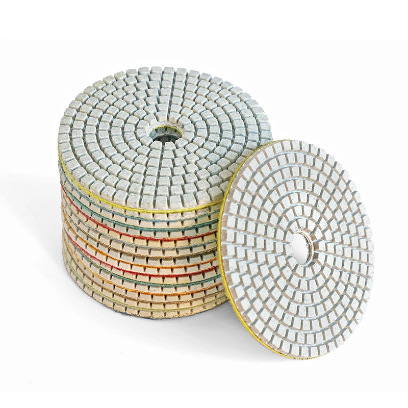 Imagem -06 - Diamante Wet Polishing Pads Kit para Moer Pedra de Granito Polimento de Mármore Concreto Usar Discos de Moagem Grupo 16 Pcs Pol 100 mm