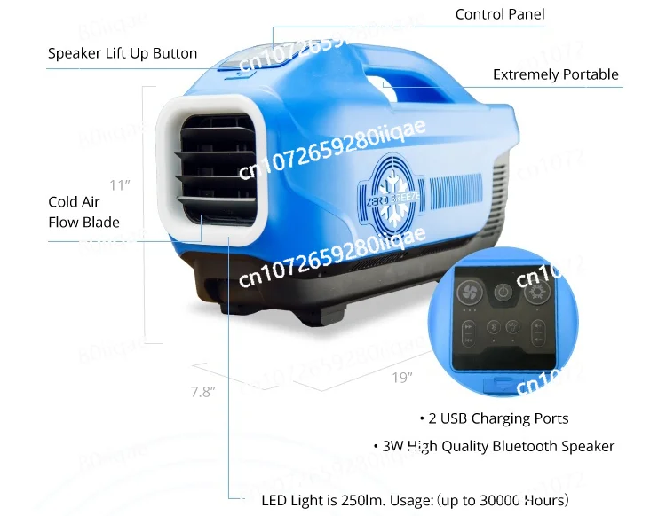 Portable Air Conditioner Multi-function with Adjustable Cooling Fan for Home And Car Use Energy-Saving Window Kit with Remote Co