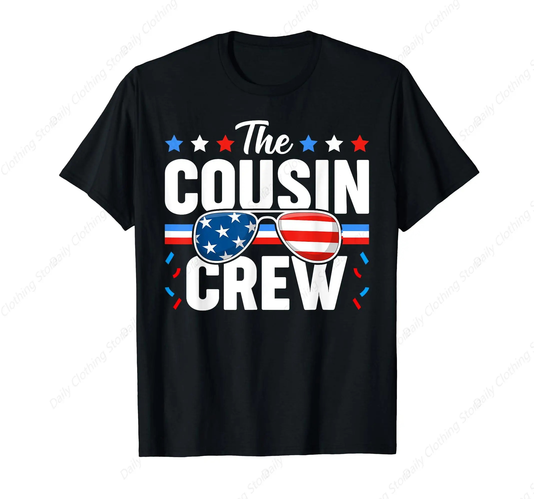 Cousin Crew 4th Of July Patriotic American Family Matching T-Shirt Cotton Tee Shirt Leisure Comfortable Tops