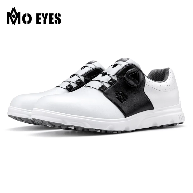 

Mo EYES Golf men's shoes, waterproof shoes, anti-slip shoe spikes for men, rotating laces