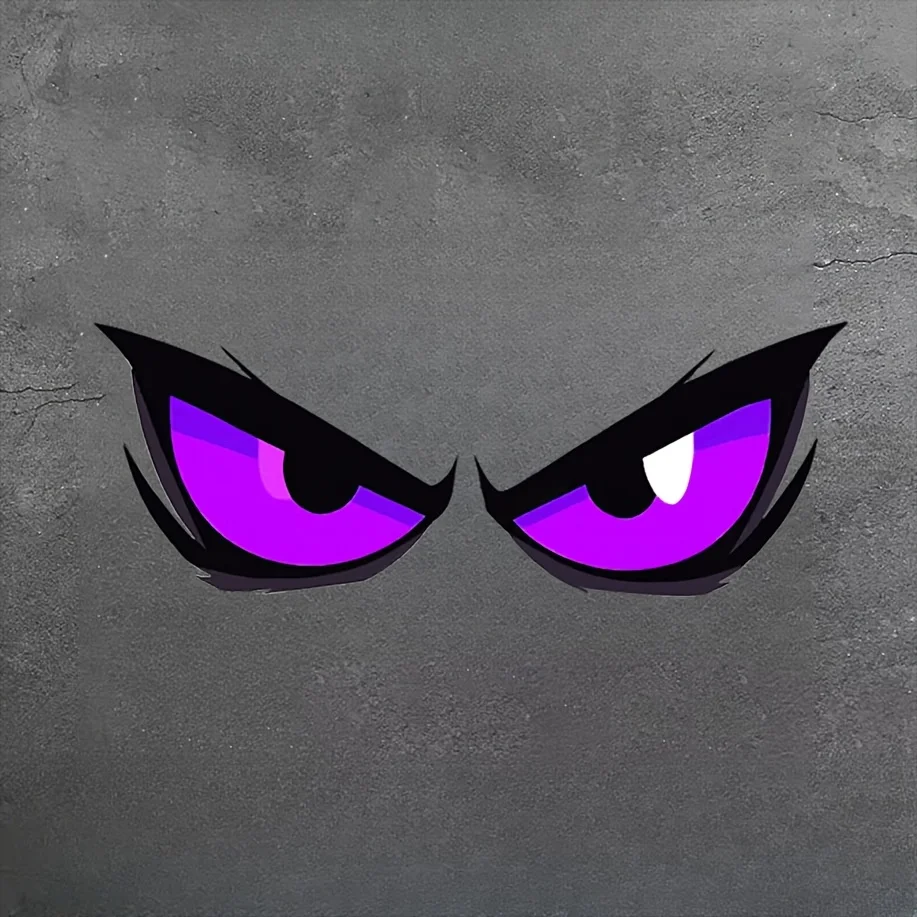 1PC Fierce Red Eyes Sticker, Bold Decal for Car Bumpers, Windows, Laptops & Skateboards