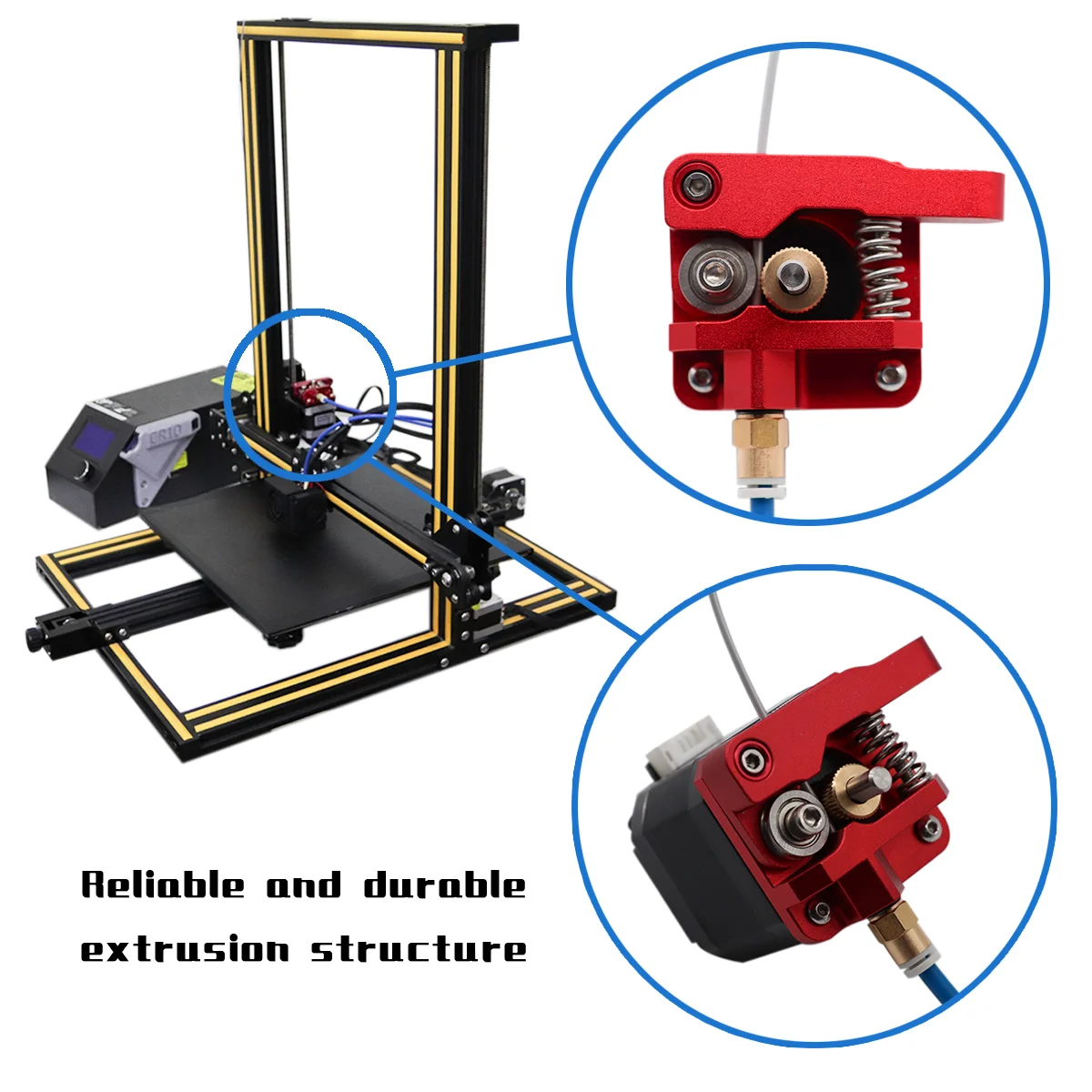 Ekstruder Roda Gigi Ganda Upgrade CR10 PRO Ekstruder Aluminium Katrol Ganda Langsung untuk Creality 3/5 CR10S PRO Bagian Pencetak 3D