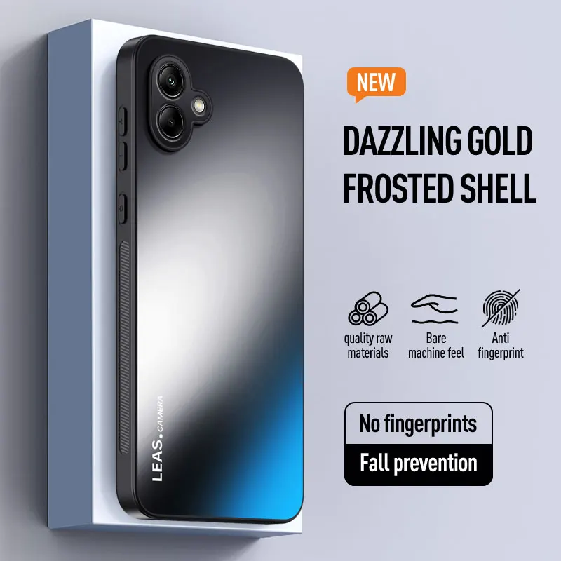 Case for Samsung Galaxy A06 5G 4G Luxury AG Frosted Dazzling Gold Silicone Hard Shockproof Phone Cover SamsungGalaxyA06 Shell
