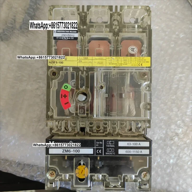 German Golden Bell Muller Transparent Molded Case Circuit Breaker Switch NZM6 NZM6S-100 125 160