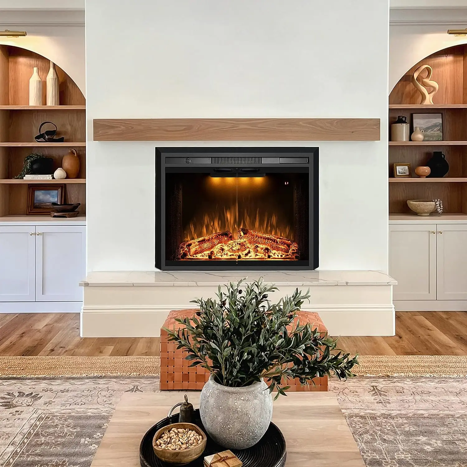 Luxstar 36-Inch Electric Fireplace Insert Multicolor Flames Timers Manufacturer Decorative Electric Insert For Household Use