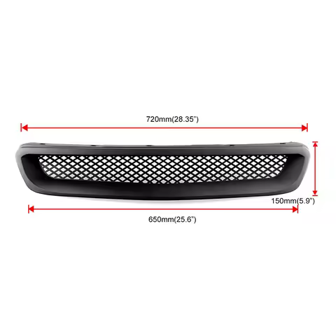Matte Balck Front Engine Hood Mesh Grille Bumper Racing Grille For Honda Civic EK CX DX EX HX LX Type R 1999-2000