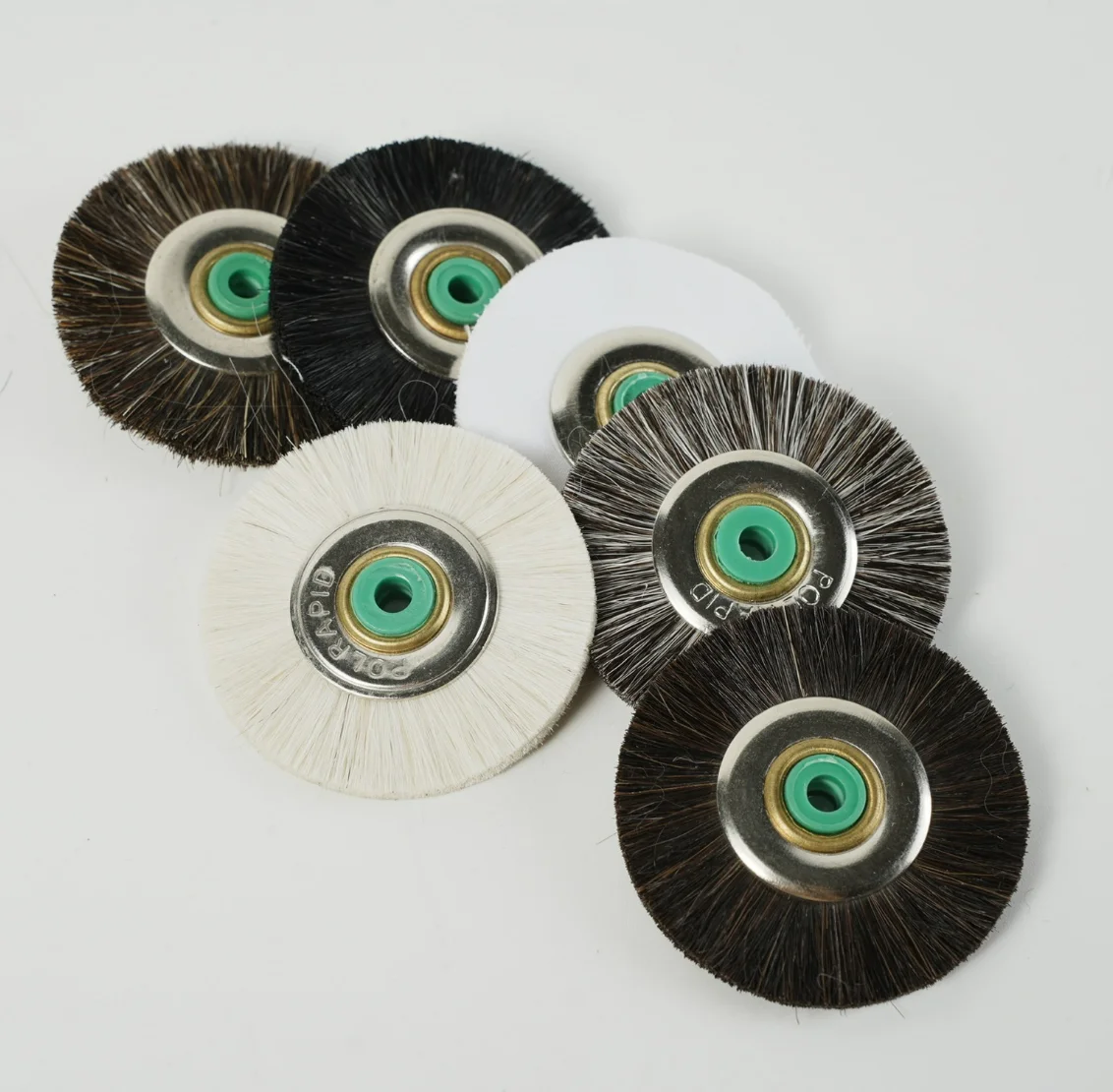 

10pcs 48mm Iron Hub Jewelry Polishing Brush Pig Hair Horse Hair Cotton Buffing Wheel Handmade Jeweler Tools Diy Craft