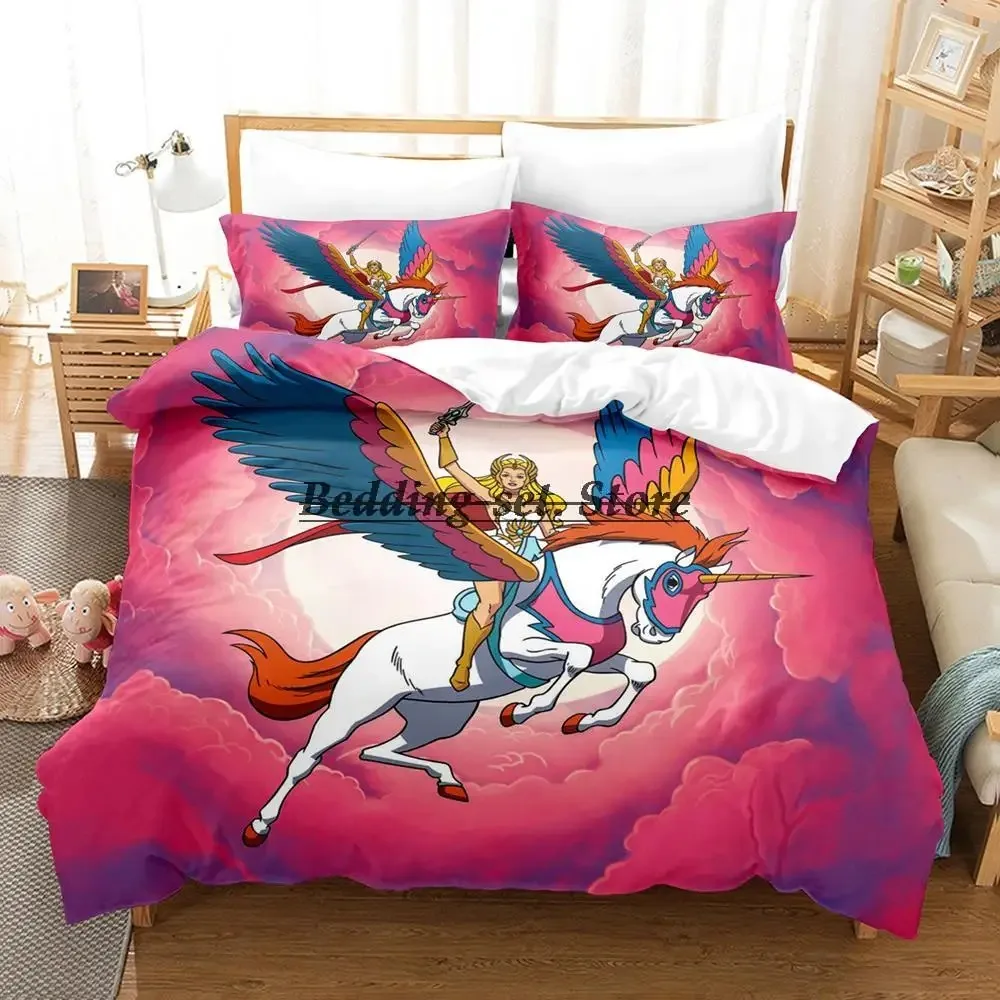 

She Ra And The Princesses Of Power Bedding Set Single Twin Full Queen King Size Bed Set Aldult Kid Bedroom Duvetcover Sets Anime