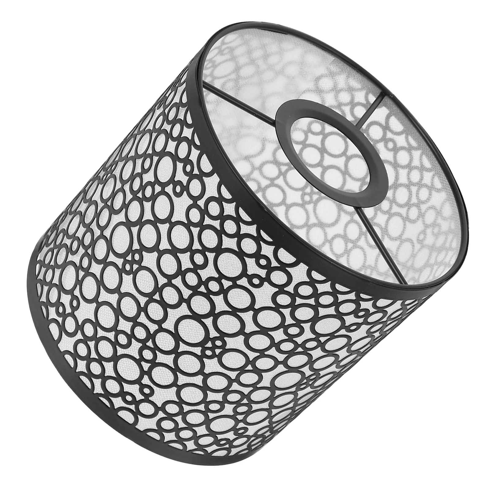 

Chandelier Shade Black Drum Lamp Cylinder Metal Lampshade (black)) Iron Blackout Hollow