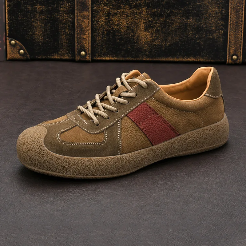 

Мужская обувь из натуральной кожи в стиле ретро, повседневная обувь из воловьей кожи, черные кроссовки, оригинальная мужская обувь из натуральной кожи, социальная обувь