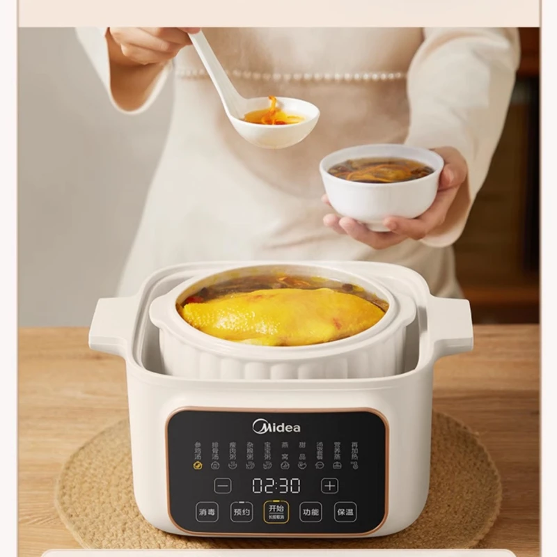 Electric Stewpot Stewing out of Water Ceramic Large Capacity Multi-Function Soup Bird's Nest Porridge Cooking Slow Cooker