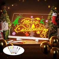 Led Color Luminous Message Board Acrylic Erasable Children's Drawing Board Usb Luminous Desktop Lamp Gift Bar Advertising Board