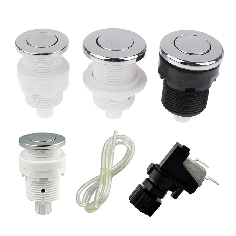 28/32/34mm Pneumatic Switch On Off Push Button For Bathtub Spa Waste Garbage Disposal Whirlpool