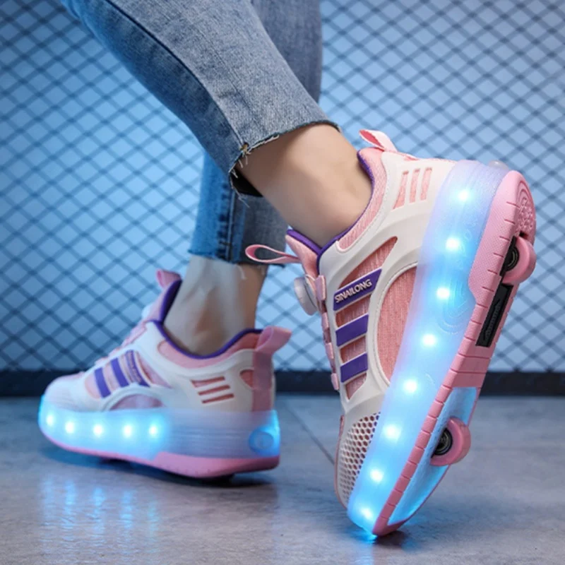 

Kids' flash shoes Boys' Light shoes Girls' Sport Roller skates Retractable shoes Wheel shoes Invisible two-wheel blast shoes