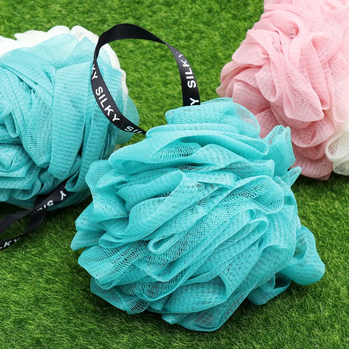 

3pcs Soft Colorful Bath Ball Durable Mesh Sponge Japanese Style Shower Supplies Relaxing Body Cleanser Bathing Ball for Skin