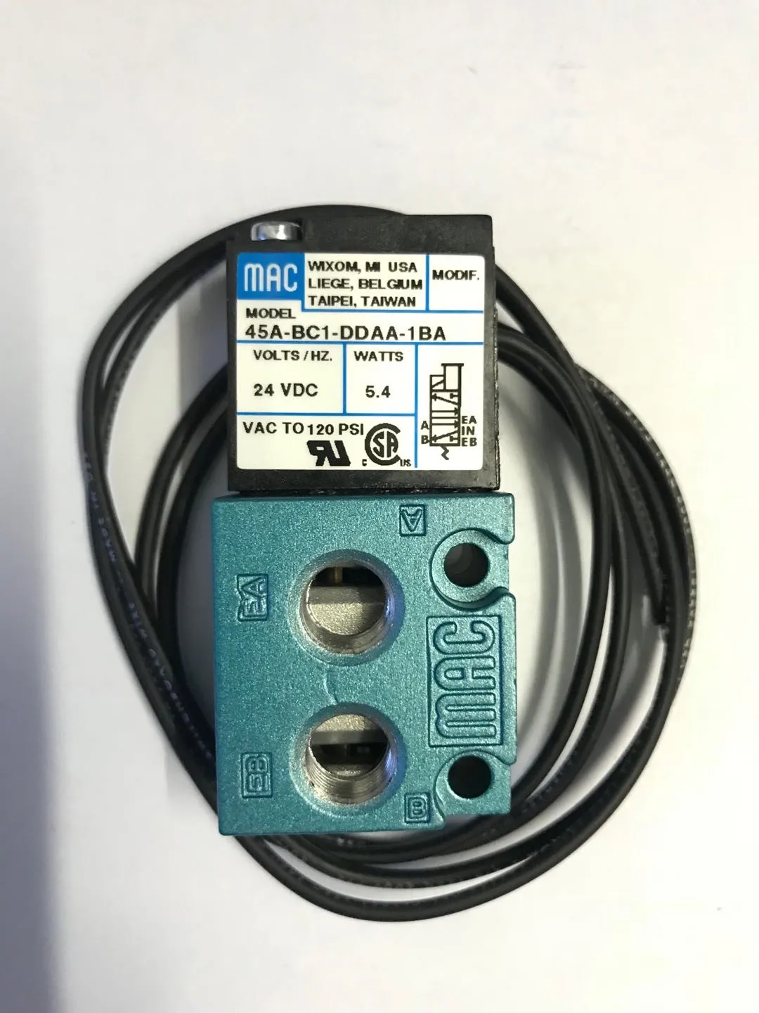 

American Original Solenoid Valve 45a-bc1-ddaa-1ba Brand New & Original Delivery High Frequency Valve