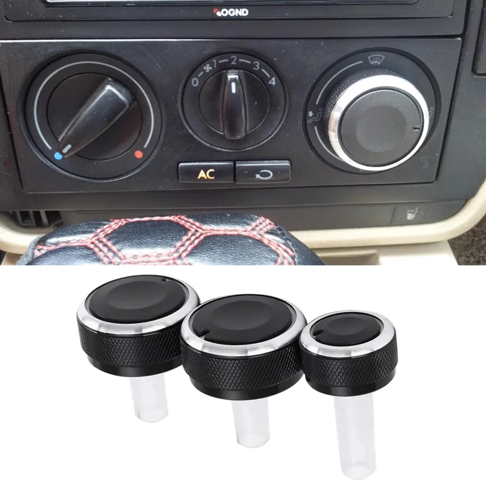 3PCS Car Air Conditioning Knobs for Volkswagen Jetta/Golf  A4 1999-2007/for bora 1999-2007 Car Air Conditioning Control Panel