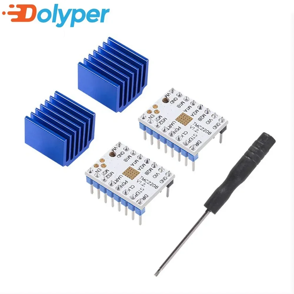 2/5pcs TMC2208 V1.2 3D Printer Stepper Motor Driver, for 3D Printer Controller Mother Boards Reprap MKS Prusa i3 Ender-3 Upgrade