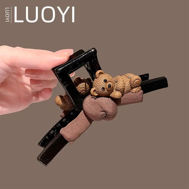 قطعة واحدة من مشبك شعر الدب اللطيف الجديد لأوبدو، إكسسوارات شعر بمشبك القرش مع ملمس ممتاز #5