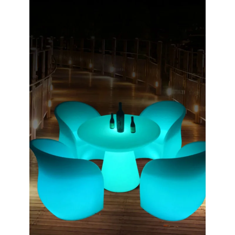 Leisure bar table LED lighting table and chair Hotel coffee table outdoor commercial sofa stool