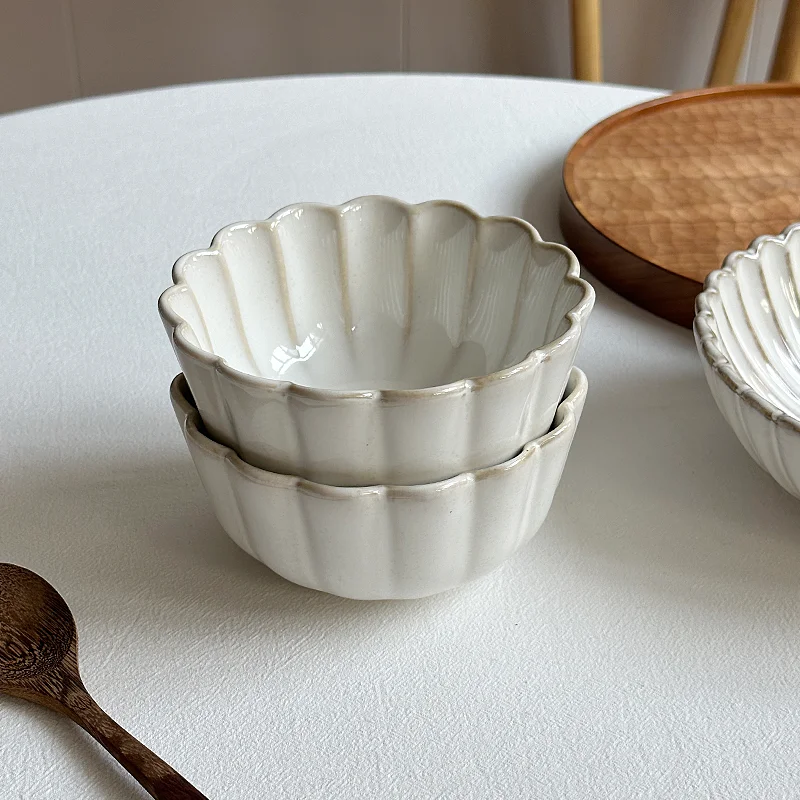 

LMM retro kiln thicker soup bowl anti-scalding thick edge yogurt fruit large bowl high edge