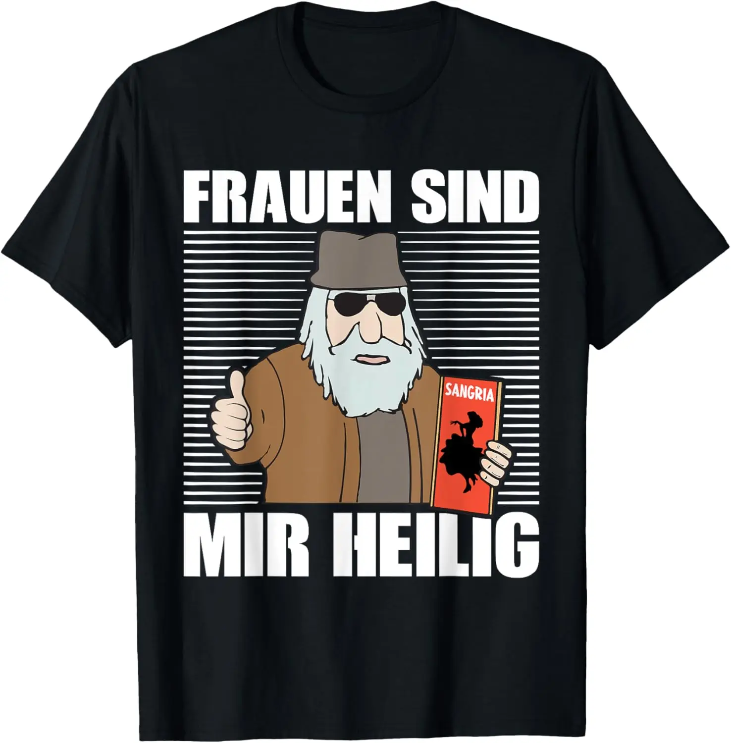 تي شيرت رجالي ألماني مضحك - تي شيرت مبتكر برسومات روح الدعابة مع ملتح لتصميم الرجل - قميص يومي من القطن الناعم ملابس رجالية