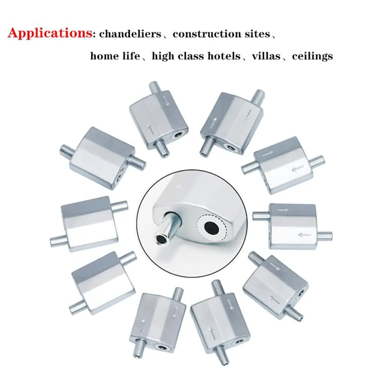 618 Mega Sale 10Pcs Stainless Steel Wire Rope Clamps, Cable Clips for Outdoor Christmas Lights, Silver (Hole Diameter 1-1.5mm)